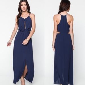 Everly Navy Knot Front Maxi